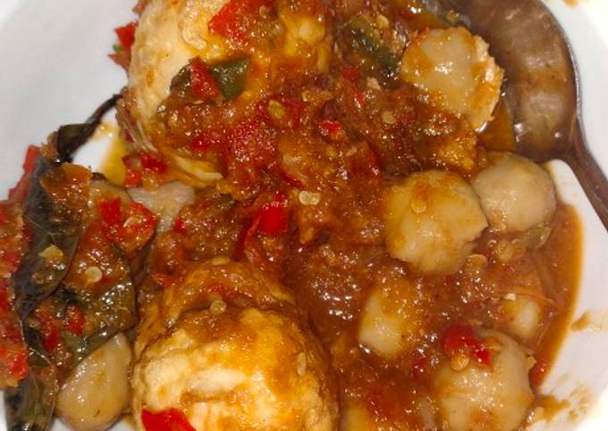 Cara Gampang Menyiapkan Telur bakso balado, Bikin Ngiler