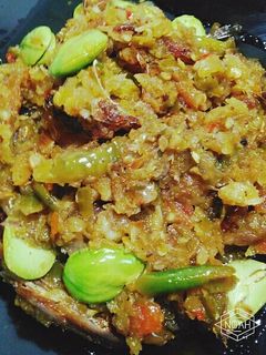 Foto resep Ikan Asin Pete Sambel Ijo