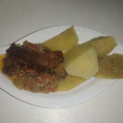 A picture of Garden Eggs Peppered Sauce.