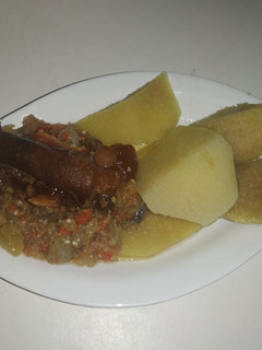 A picture of Garden Eggs Peppered Sauce.