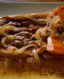 Panceta en caldo oriental