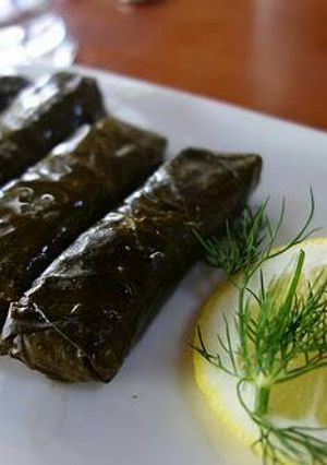 A picture of Stuffed vine leaves.