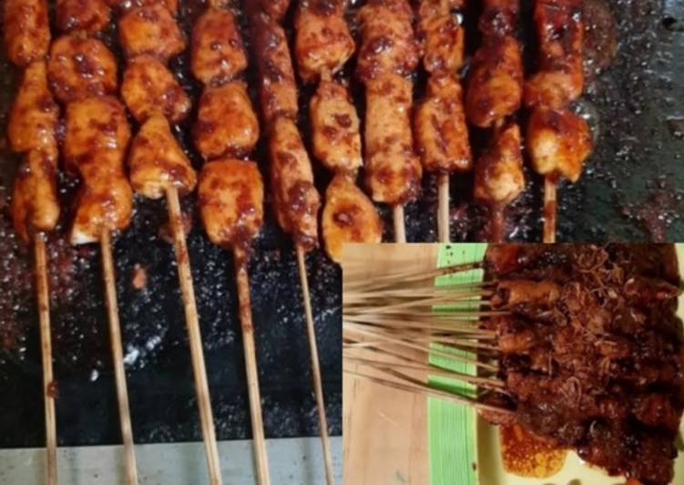 Langkah Mudah untuk Membuat Sate ayam bumbu kacang Anti Gagal