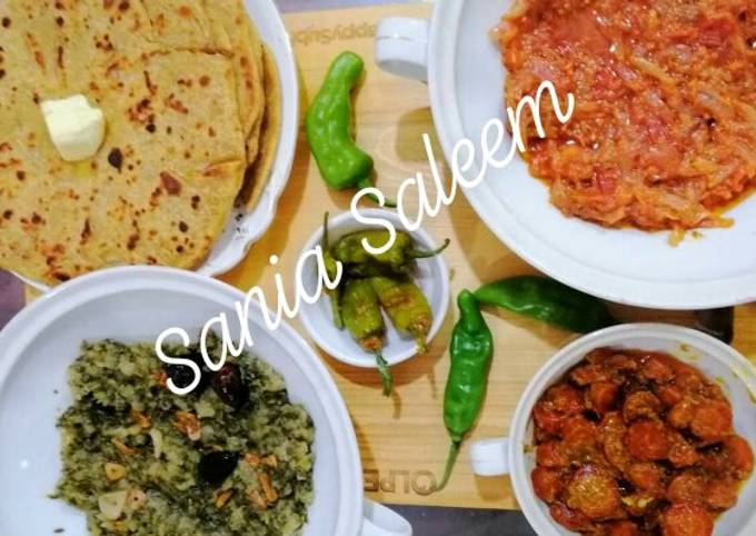 Pure Desi Platter Tamatar Pyaz Ki Chutney And Baisan Ki Roti Recipe By Lovely Girl Girl Cookpad