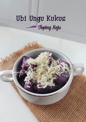 Foto resep Ubi Ungu Kukus Toping Keju