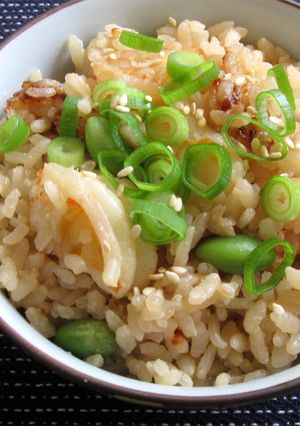 A picture of Sesame Flavoured Prawn Takikomigohan.