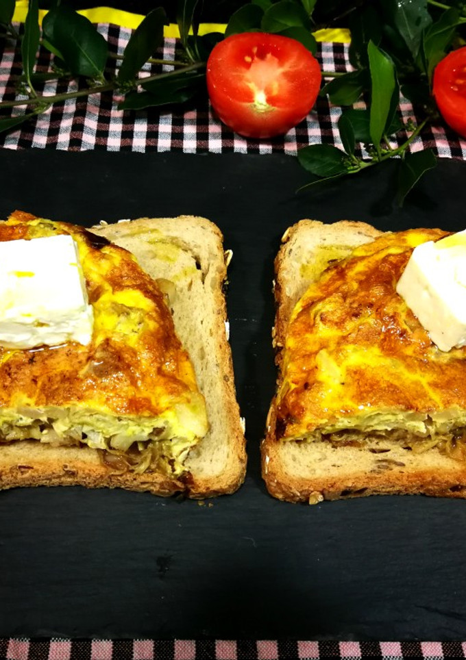 Una foto de Tortilla de col blanco al Jerez