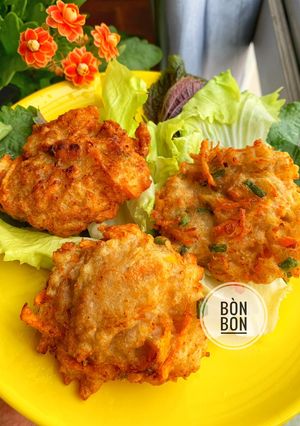 Hình của món Bánh Nấm Cà Rốt Thịt Xay Cho Bé.
