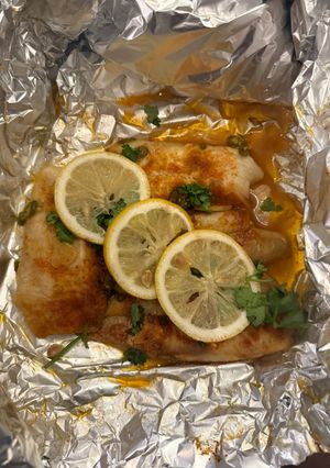 A picture of Baked Tilapia 2 Ways :) Yummy Dinner and so Healthy for the whole family.