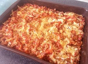Une photo de Lasagnes aux PST (protéine de soja texturé) (vegan)