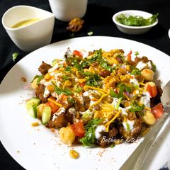 A picture of Poha Pakora Chaat.