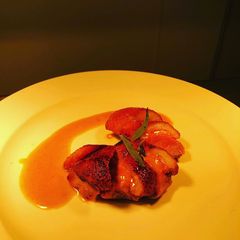 A picture of Duck with Orange sauce.