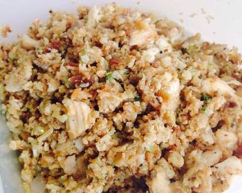 The New Way Cooking Recipe Cauliflower Rice  Couscous with Chicken Delicious Perfect