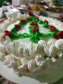 Una foto de Torta de Navidad de naranja con emulsionante