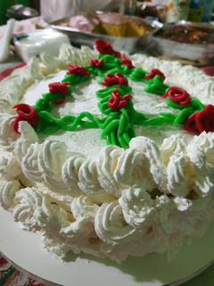 Una foto de Torta de Navidad de naranja con emulsionante