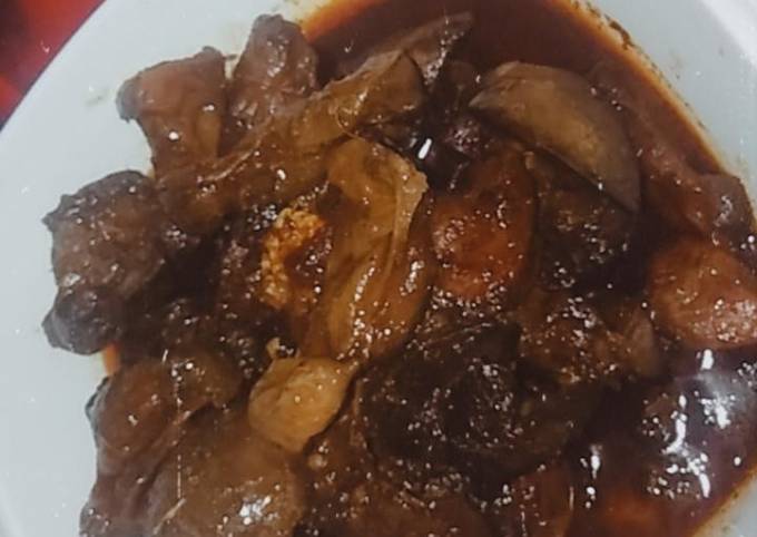 Langkah Mudah untuk Menyiapkan Rendang hati ampela ayam Anti Gagal