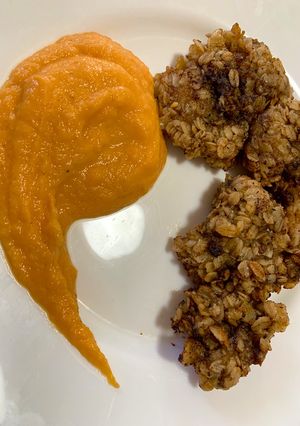 Zabpelyhes csirkemáj, sárgarépa pürével 🥕 recept fotója