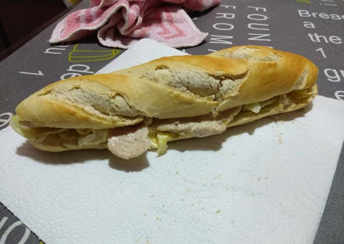 Baguette de pollo crujiente