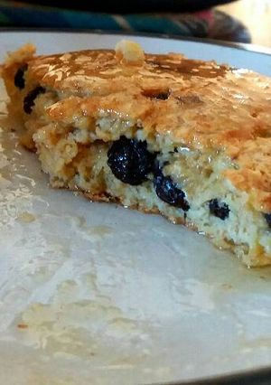 Una foto de Omelette de avena y pasas