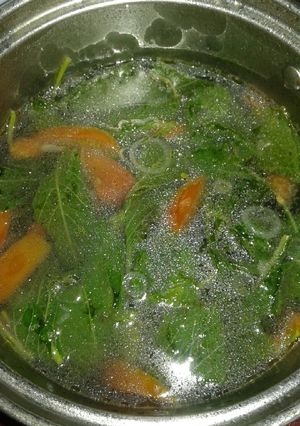 Foto resep Sayur bayam kaldu ayam