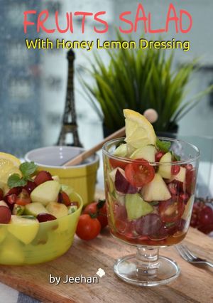 Foto resep FRUITS SALAD with Honey Lemon Dressing