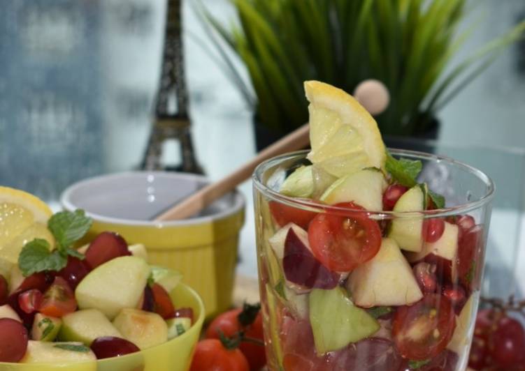 Cara Menyiapkan FRUITS SALAD with Honey Lemon Dressing Enak