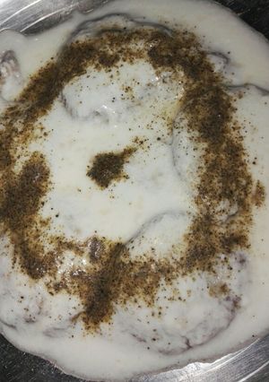 A picture of Dahi vada of kuttu flour.