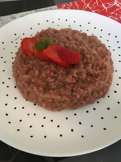 Una foto de Risotto de fresa