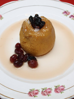 Una foto de Manzanas asadas con arándanos