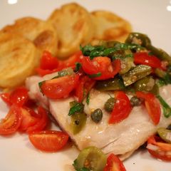 A picture of Quick & Easy No-Cook Mediterranean Tomato Melange for Fish & Chicken.