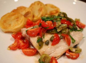 A picture of Quick & Easy No-Cook Mediterranean Tomato Melange for Fish & Chicken.