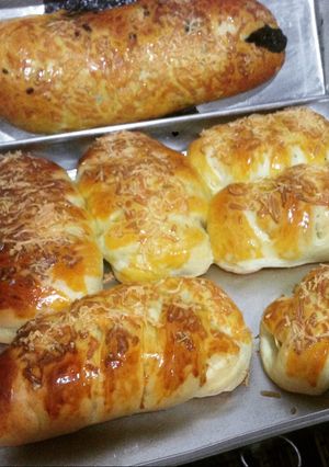 Foto resep Roti isi pisang keju coklat