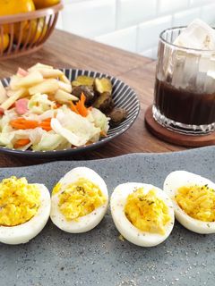 Foto resep Menu sarapan ngafe: Salad sayur + telur mayo