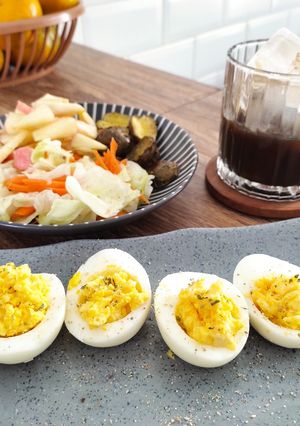 Foto resep Menu sarapan ngafe: Salad sayur + telur mayo