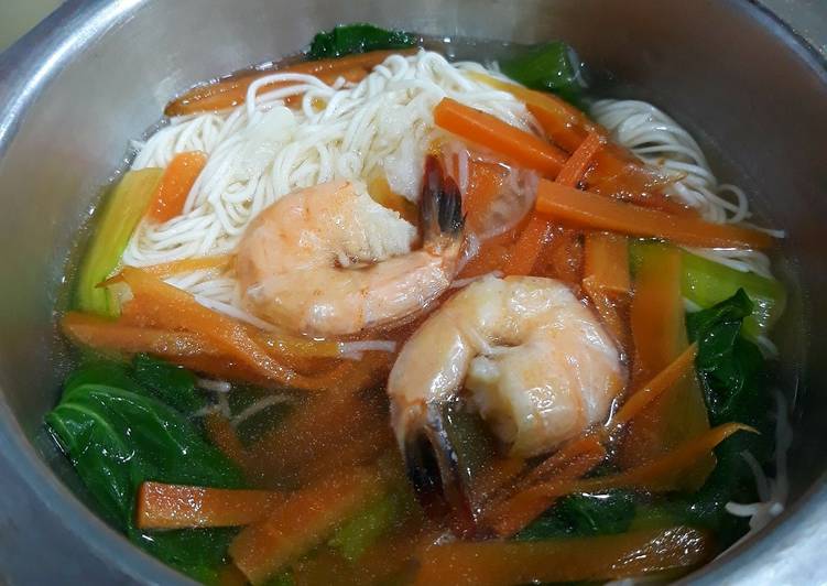 Bagaimana Menyiapkan Sup Misoa Bokcoy Udang (Mpasi 1y+) Anti Gagal
