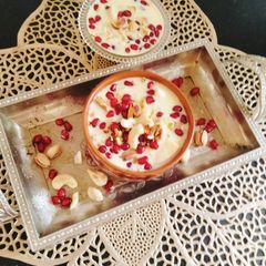 A picture of Fruit custard (VRAT WALA CUSTARD without custard powder) 🍓🍌🥥🍎🍋.