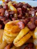 Batata frita com cheddar e bacon