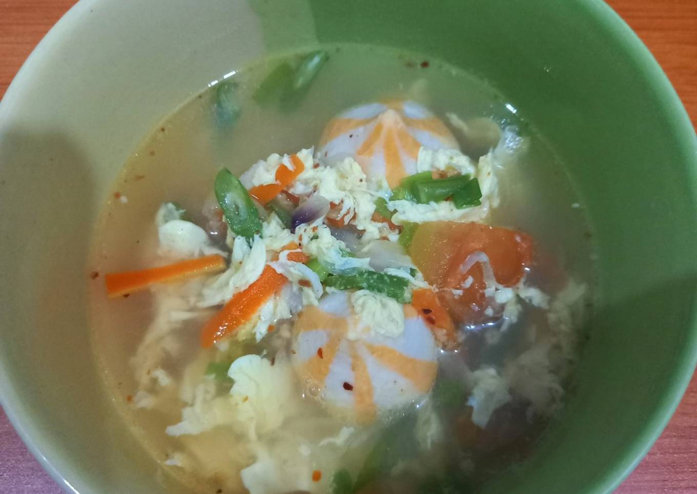 Resep Egg Soup (with dumpling cheese), Enak