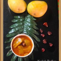 A picture of Kache Aam ka Zaika (Unripe Mangoes) 🥭.
