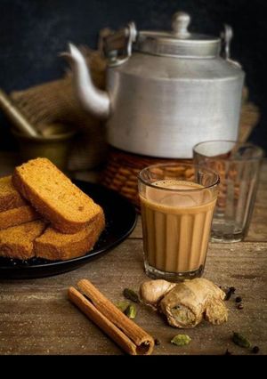 A picture of 🫖 Cardamom-Ginger Masala Tea.