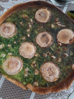 Una foto de Quiche de espinacas y queso de rulo de cabra