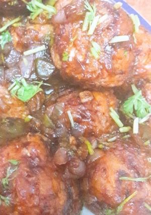 A picture of Gobhi Manchurian.