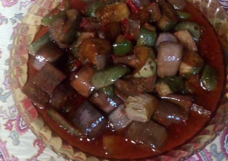 Terong ijo ungu pedas manis