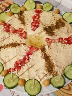 صورة لوصفة حمص بالطحينة