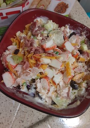 A picture of Imitation crab salad.