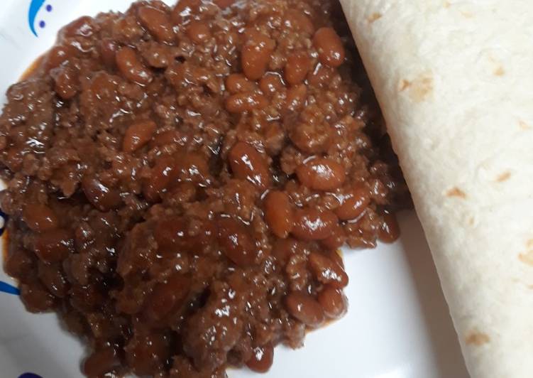 Recipe of Perfect Skye&#39;s Burger with Beans
