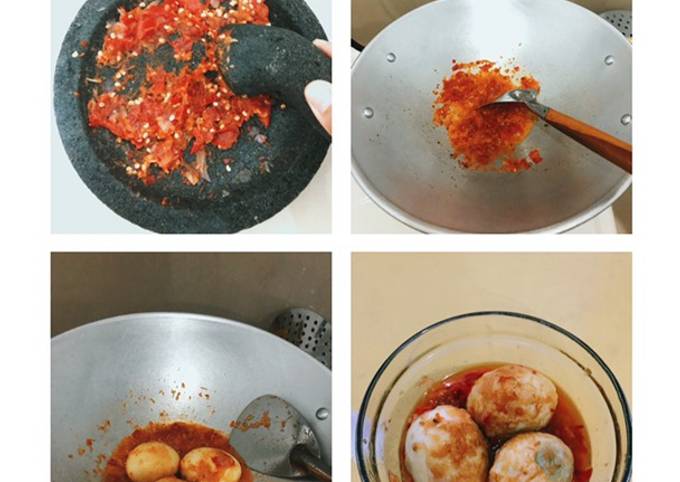 Wajib coba! Resep praktis buat Telor Balado Simpel  istimewa