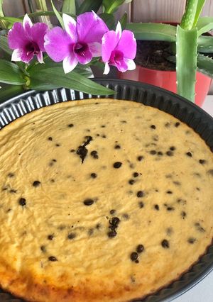 Une photo de Flan healthy aux pépites de chocolats