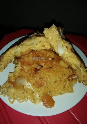 Foto resep Mie dadar telor