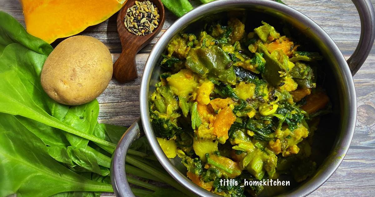 Spinach Mishmash(Palak Shaak Ghonto) Recipe by ayndrila dutta Cookpad